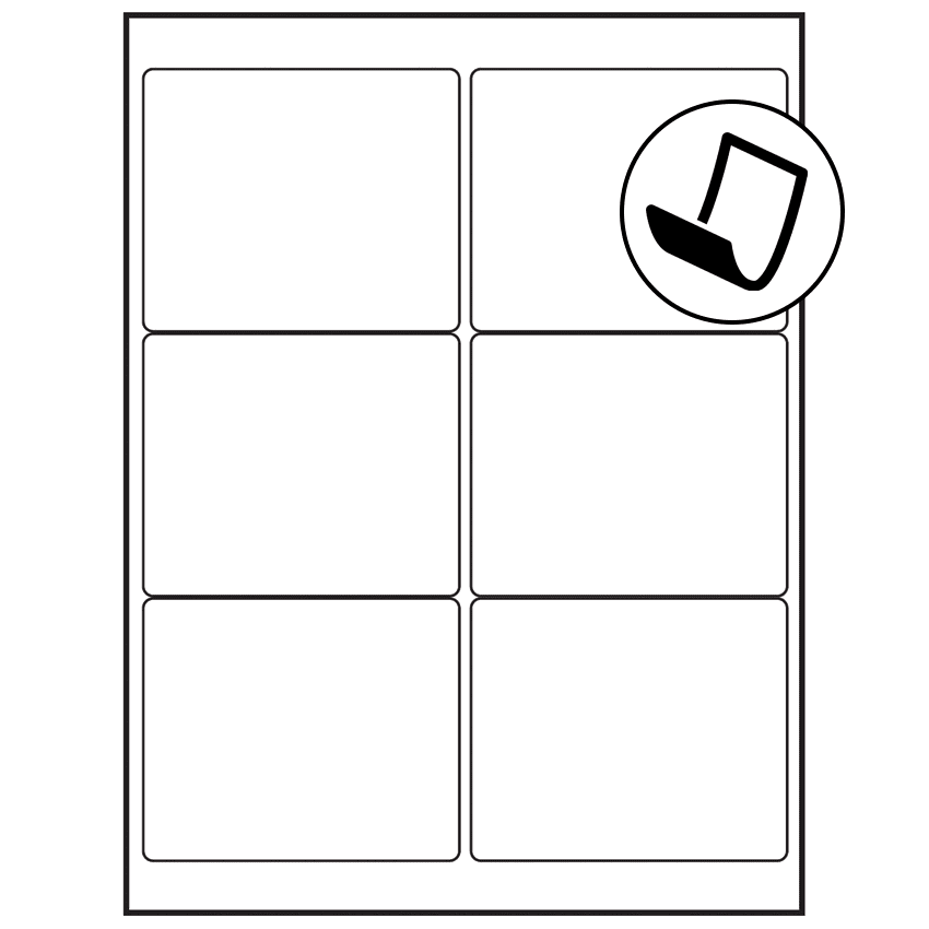 4" x 3" Blockout Rectangular Sheet Labels