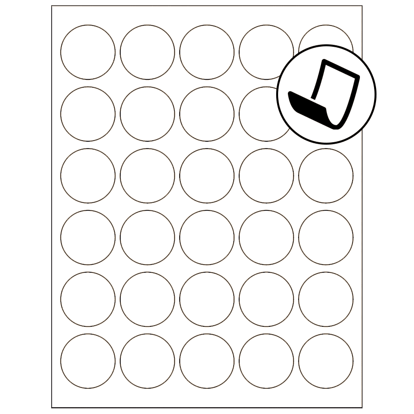 1.5" Blockout Circular Sheet Labels