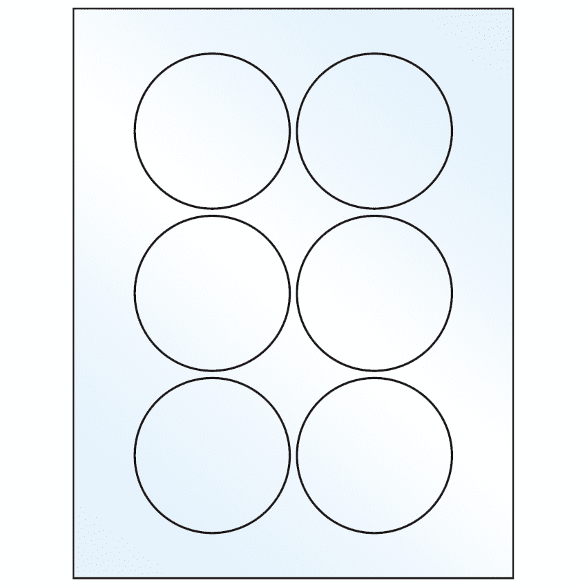 3" Crystal Clear Circular Sheet Labels