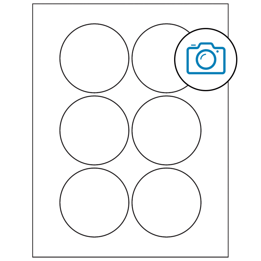 3" Photo Gloss Circular Sheet Labels