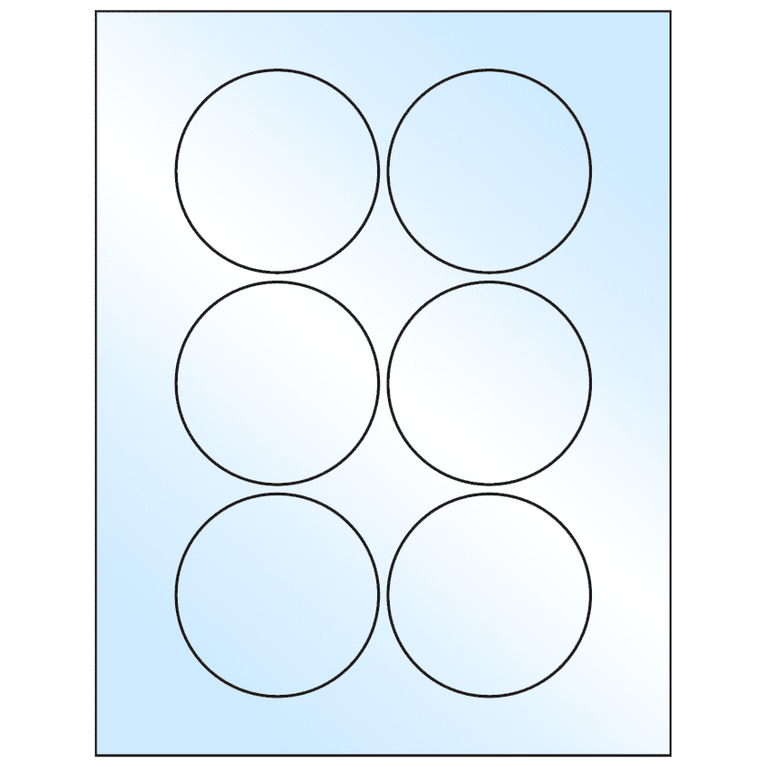 3" White Premium High Gloss Circular Sheet Labels