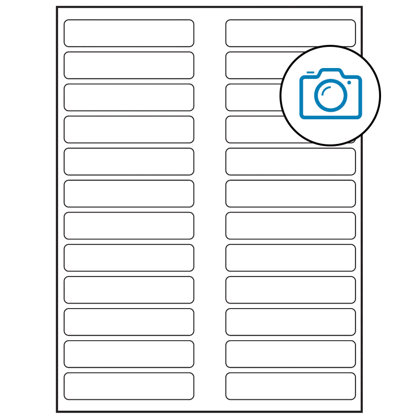 3.5" x 0.75" Photo Gloss Rectangular Sheet Labels