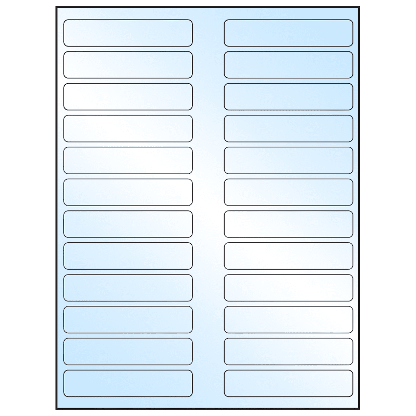 3.5" x 0.75" White Premium High Gloss Rectangular Sheet Labels