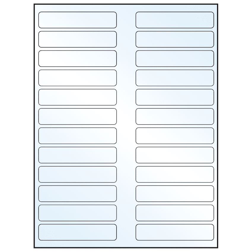3.5" x 0.75" White Mid Gloss Rectangular Sheet Labels