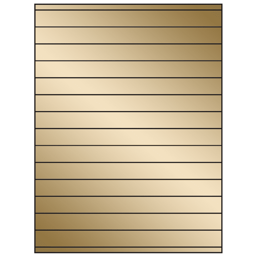 8.5" x 0.75" Gold Foil Rectangular Sheet Labels