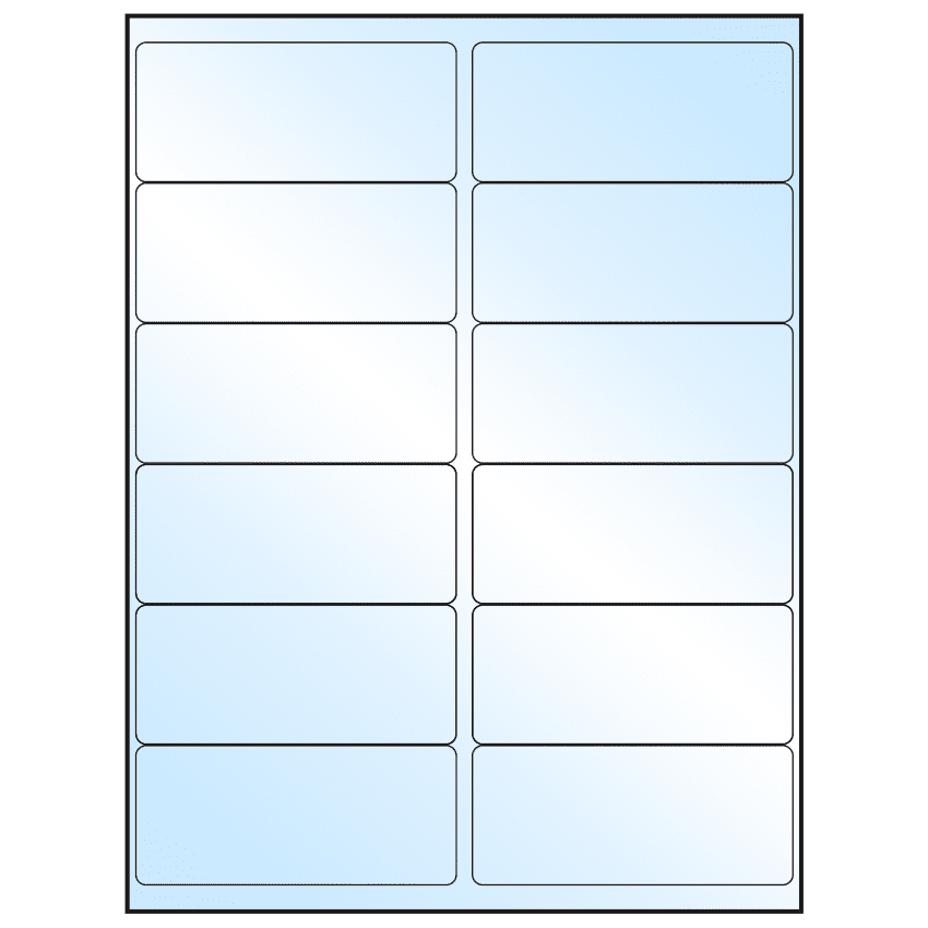 4" x 1.75" White Premium High Gloss Rectangular Sheet Labels