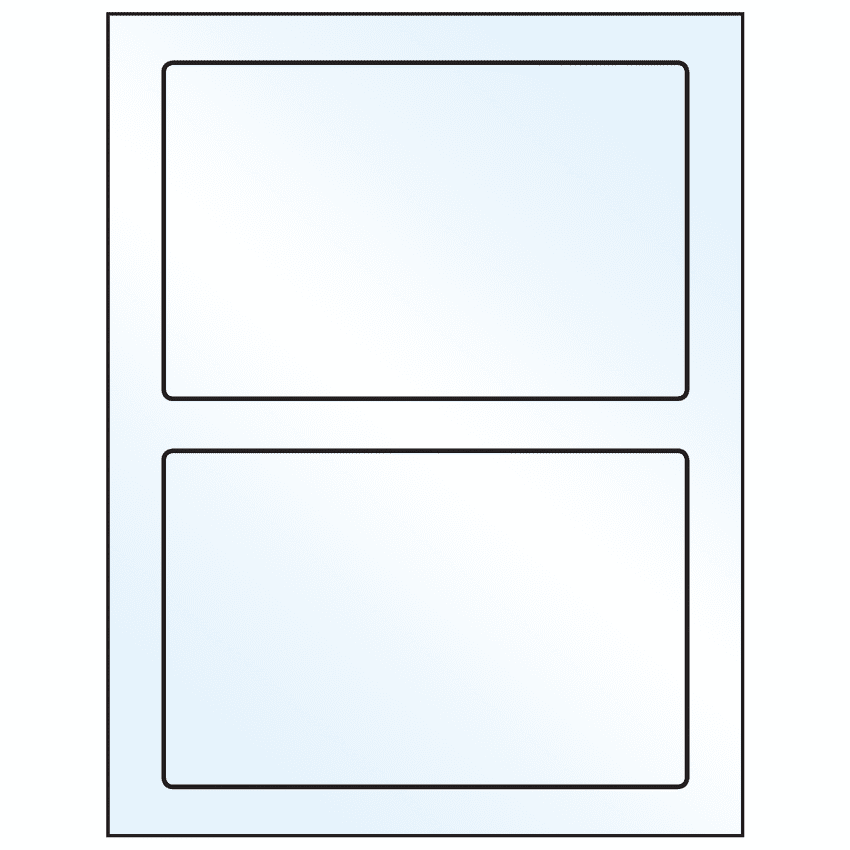 7" x 4.5" Crystal Clear Rectangular Sheet Labels
