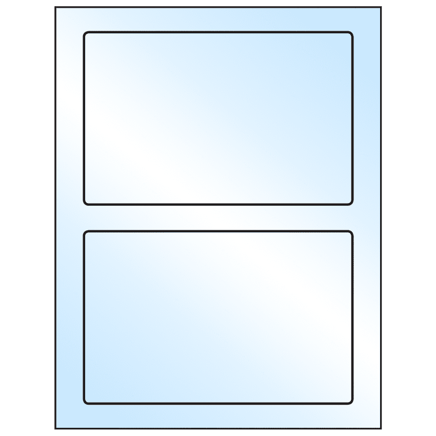 7" x 4.5" White Premium High Gloss Rectangular Sheet Labels