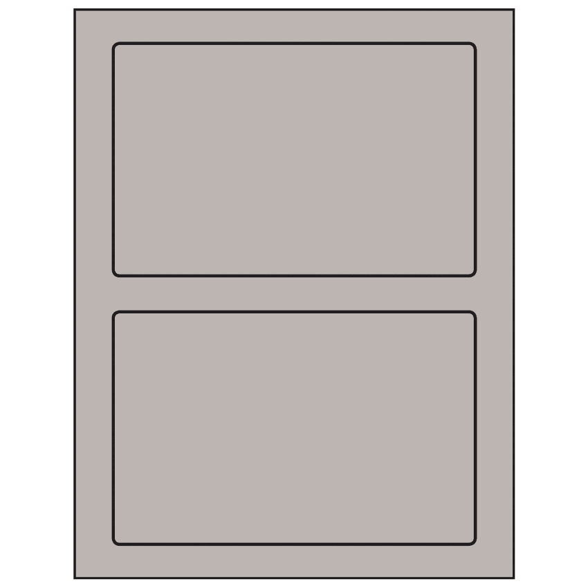 7" x 4.5" Gray Rectangular Sheet Labels