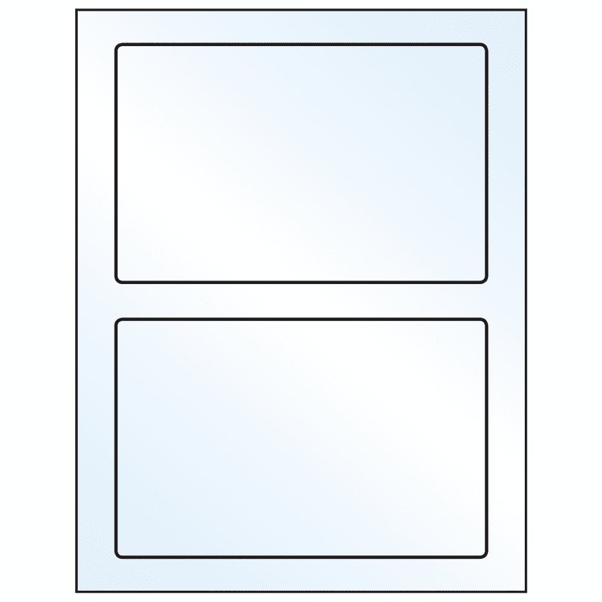 7" x 4.5" White Mid Gloss Rectangular Sheet Labels