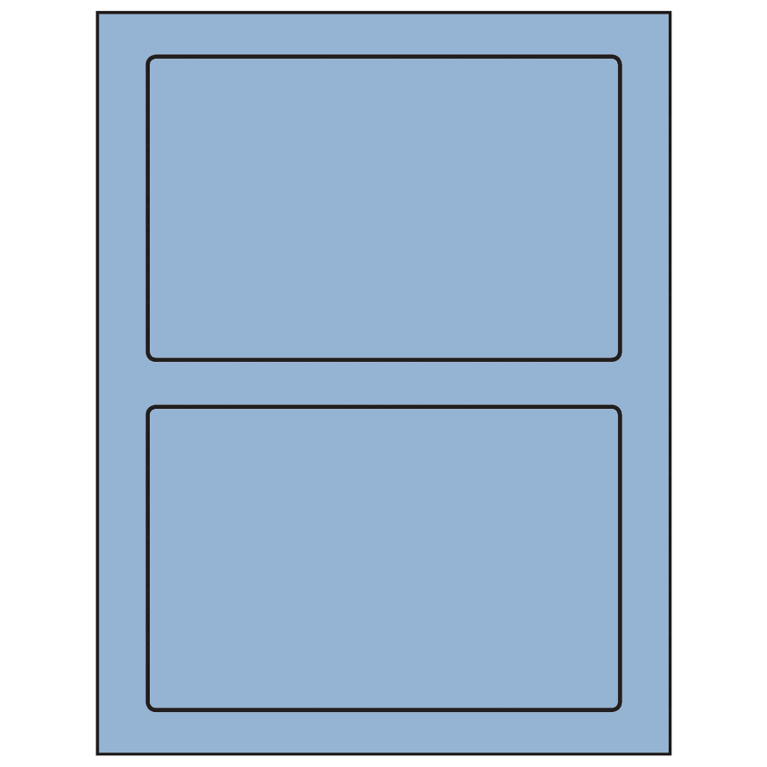 7" x 4.5" Pastel Blue Rectangular Sheet Labels