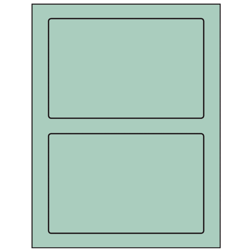 7" x 4.5" Pastel Green Rectangular Sheet Labels
