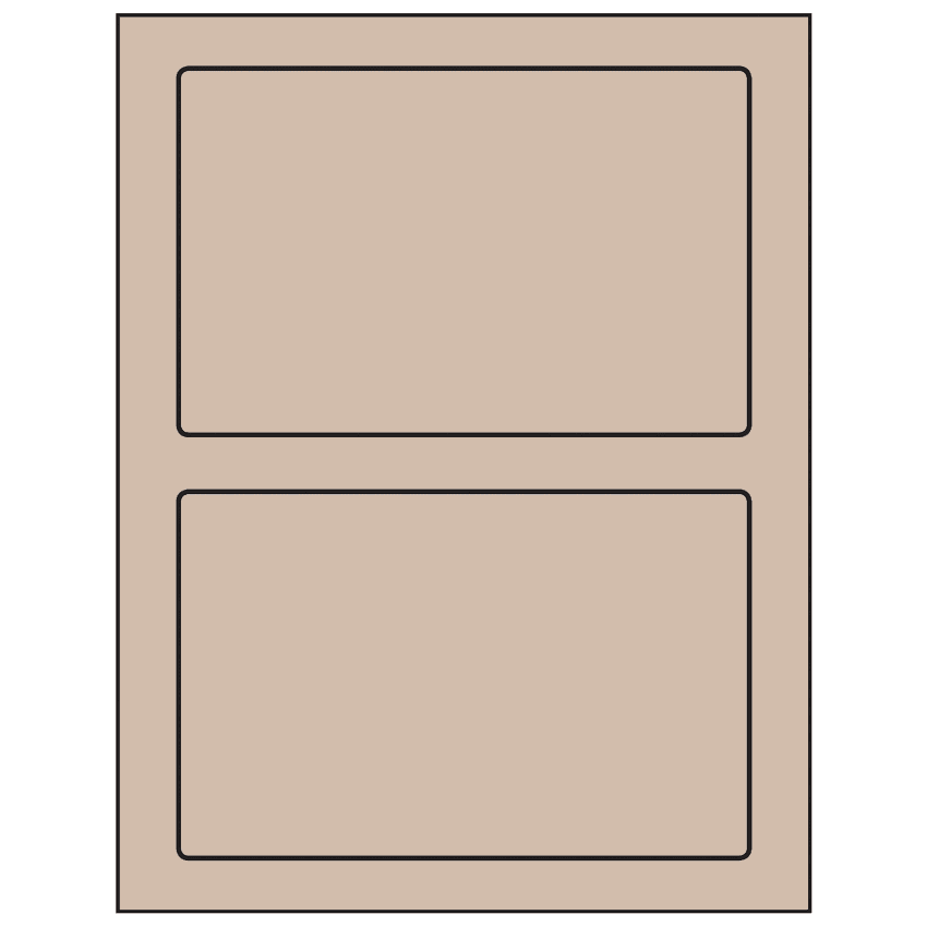 7" x 4.5" Pastel Tan Rectangular Sheet Labels