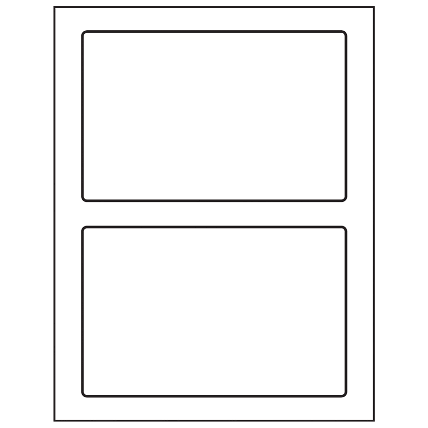 7" x 4.5" White Rectangular Sheet Labels