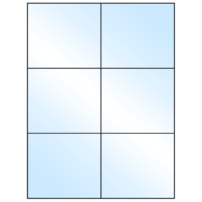 4.25" x 3.66" White Premium High Gloss Rectangular Sheet Labels