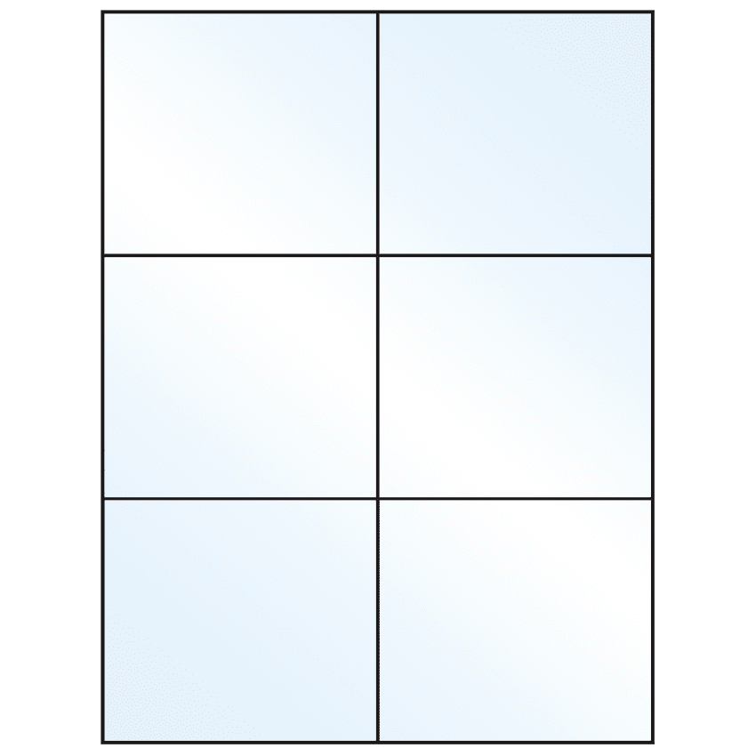 4.25" x 3.66" White Mid Gloss Rectangular Sheet Labels