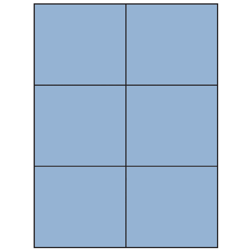 4.25" x 3.66" Pastel Blue Rectangular Sheet Labels
