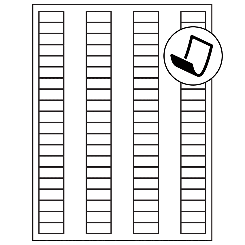1.125" x 0.5" Blockout Rectangular Sheet Labels