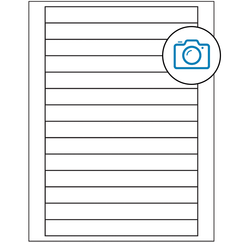 7" x 0.75" Photo Gloss Rectangular Sheet Labels