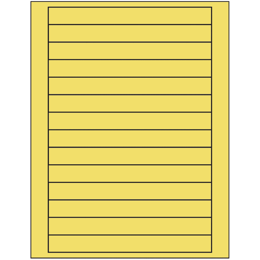 7" x 0.75" Pastel Yellow Rectangular Sheet Labels