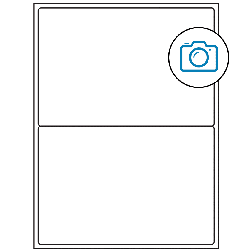 8.4375" x 5.4531" Photo Gloss Rectangular Sheet Labels