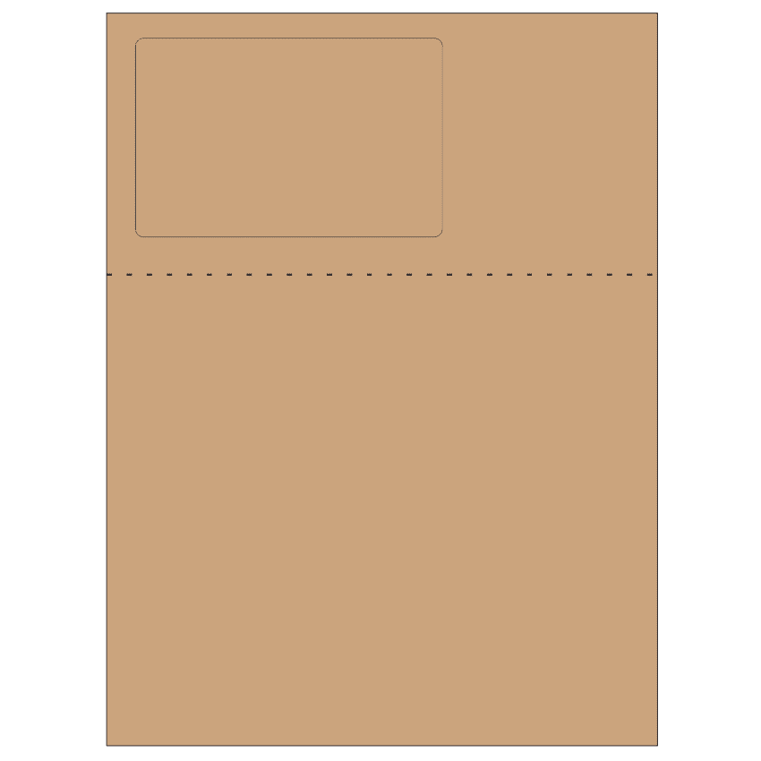 4.75" x 3" Brown Kraft Rectangular Sheet Labels