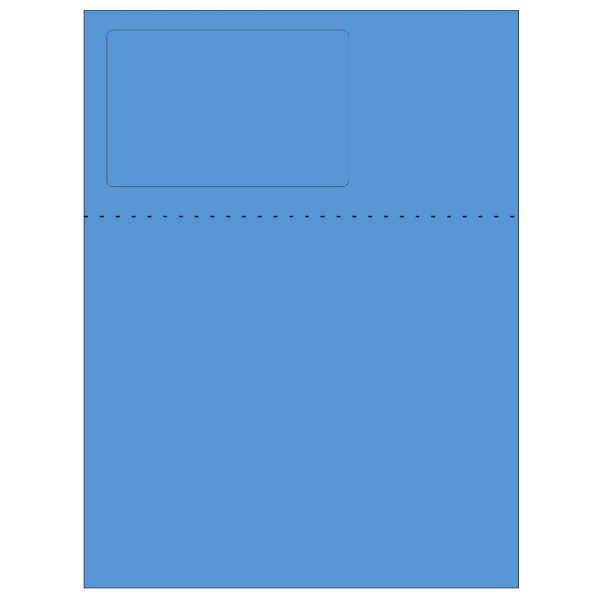 4.75" x 3" Fluorescent Blue Rectangular Sheet Labels