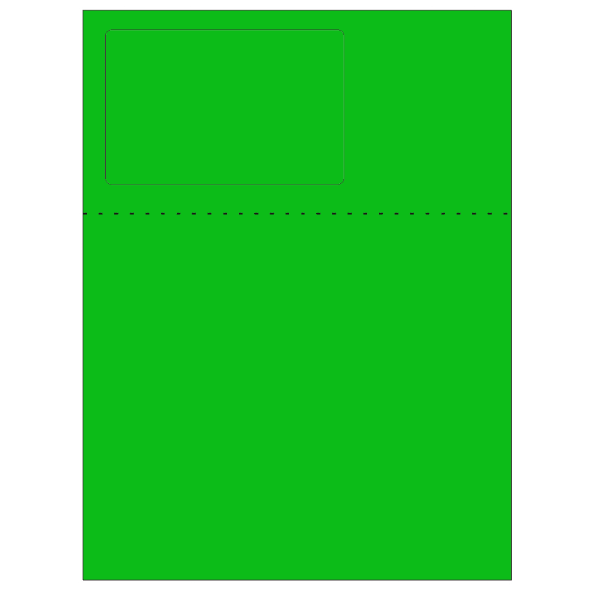 4.75" x 3" Fluorescent Green Rectangular Sheet Labels