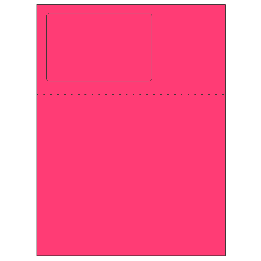 4.75" x 3" Fluorescent Pink Rectangular Sheet Labels