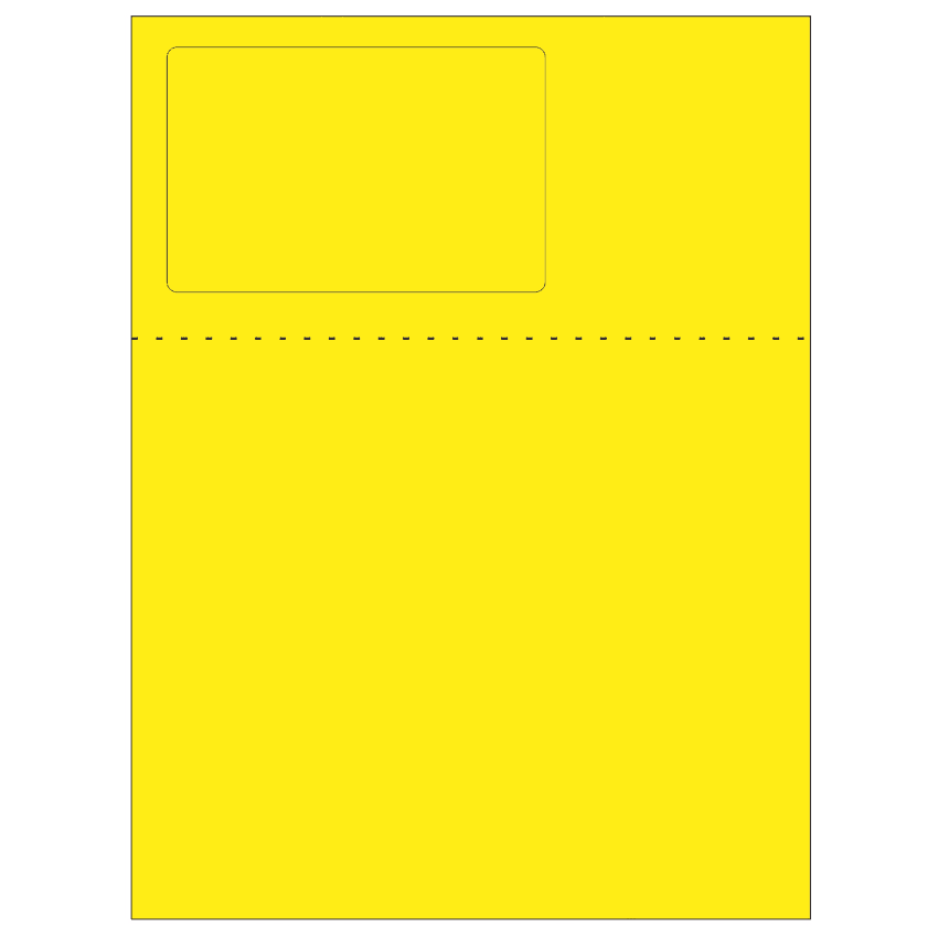 4.75" x 3" Fluorescent Yellow Rectangular Sheet Labels