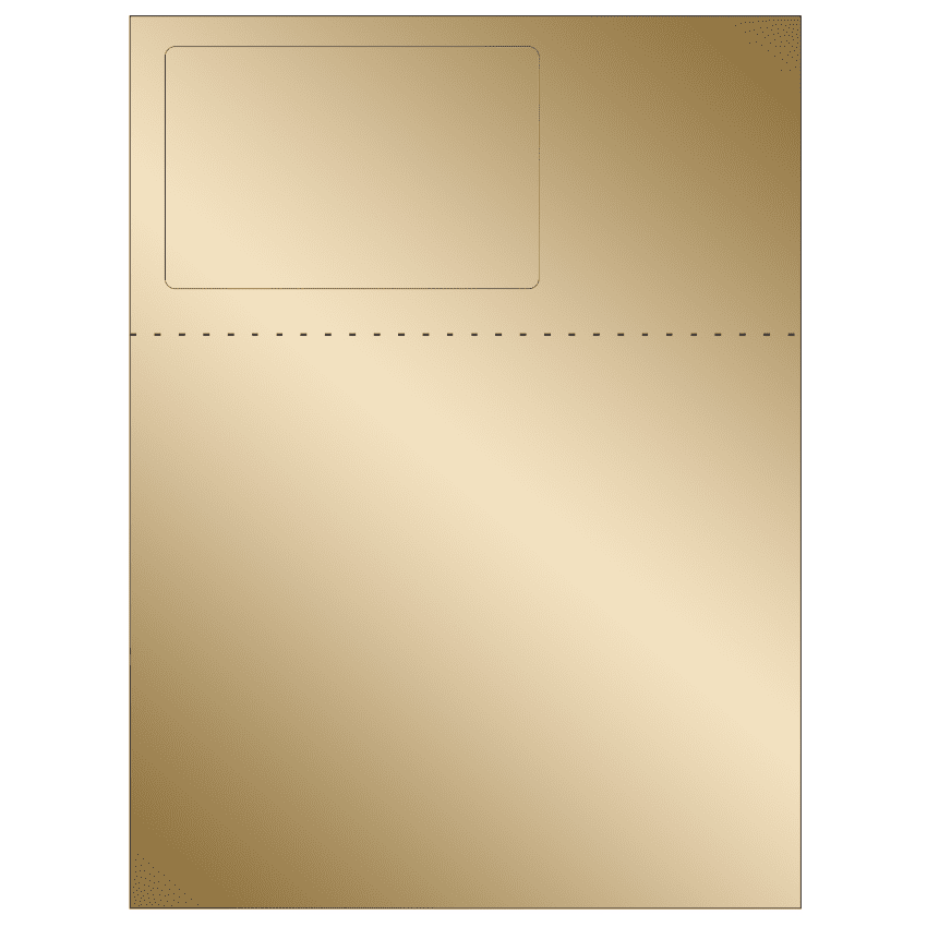 4.75" x 3" Gold Foil Rectangular Sheet Labels