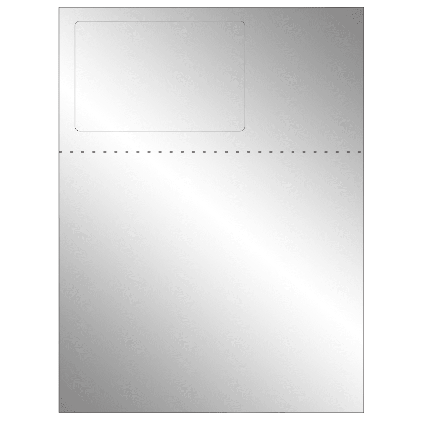 4.75" x 3" Silver Foil Rectangular Sheet Labels