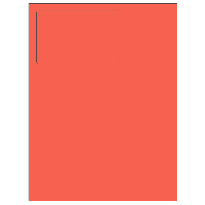 4.75" x 3" Red Rectangular Sheet Labels