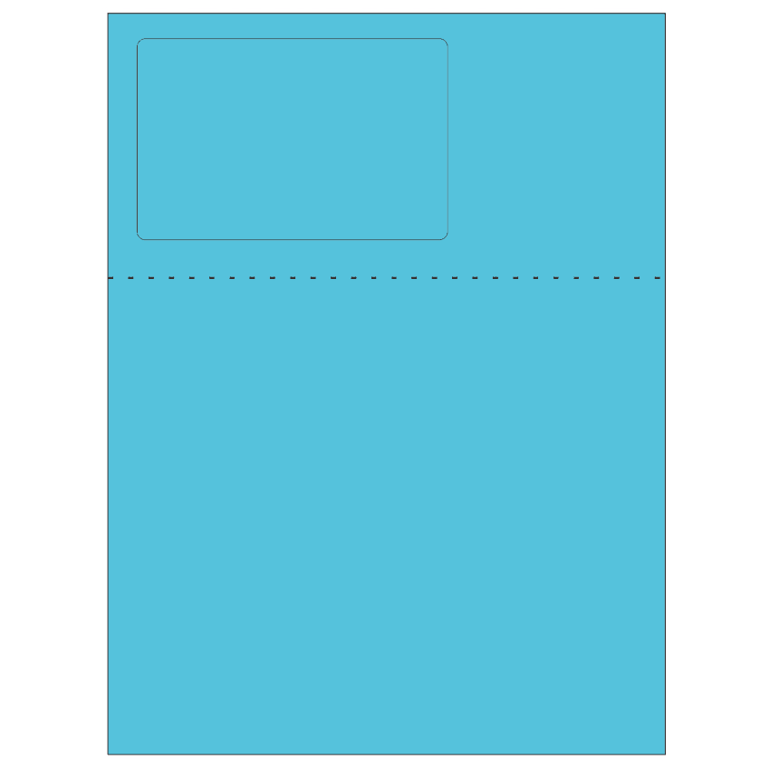 4.75" x 3" Turquoise Rectangular Sheet Labels