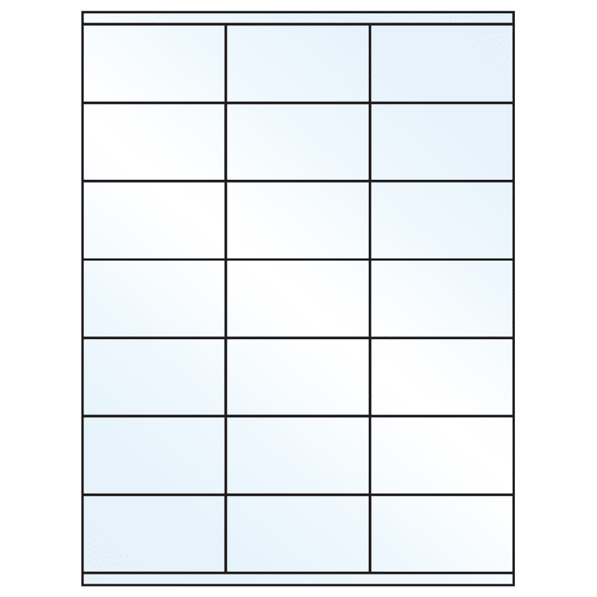 2.83" x 1.5" Crystal Clear Rectangular Sheet Labels