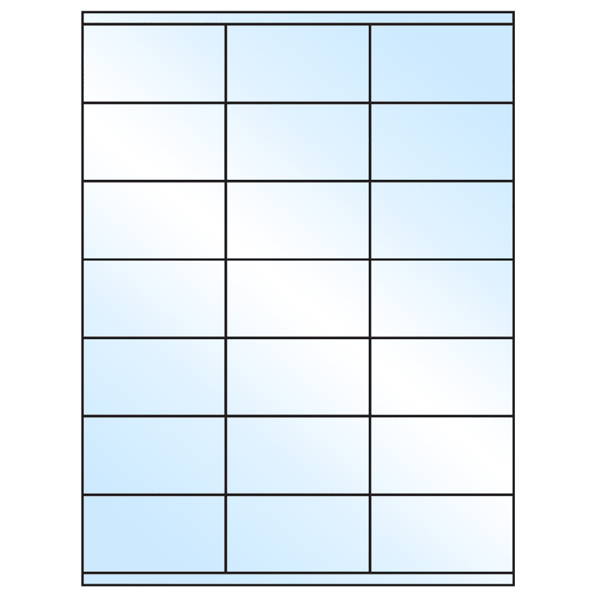 2.83" x 1.5" White Premium High Gloss Rectangular Sheet Labels