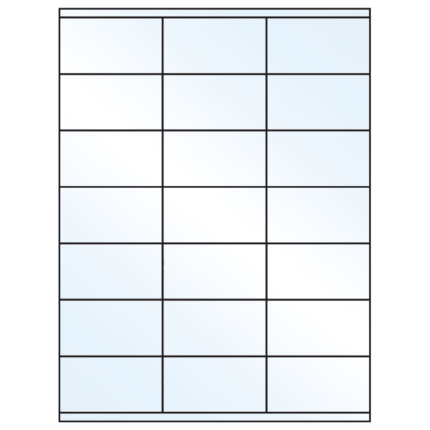 2.83" x 1.5" White Mid Gloss Rectangular Sheet Labels