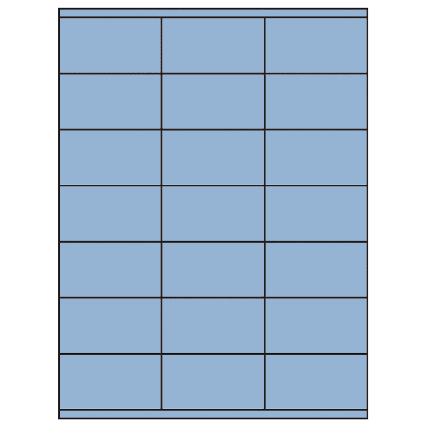 2.83" x 1.5" Pastel Blue Rectangular Sheet Labels