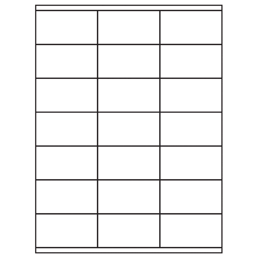 2.83" x 1.5" White Rectangular Sheet Labels