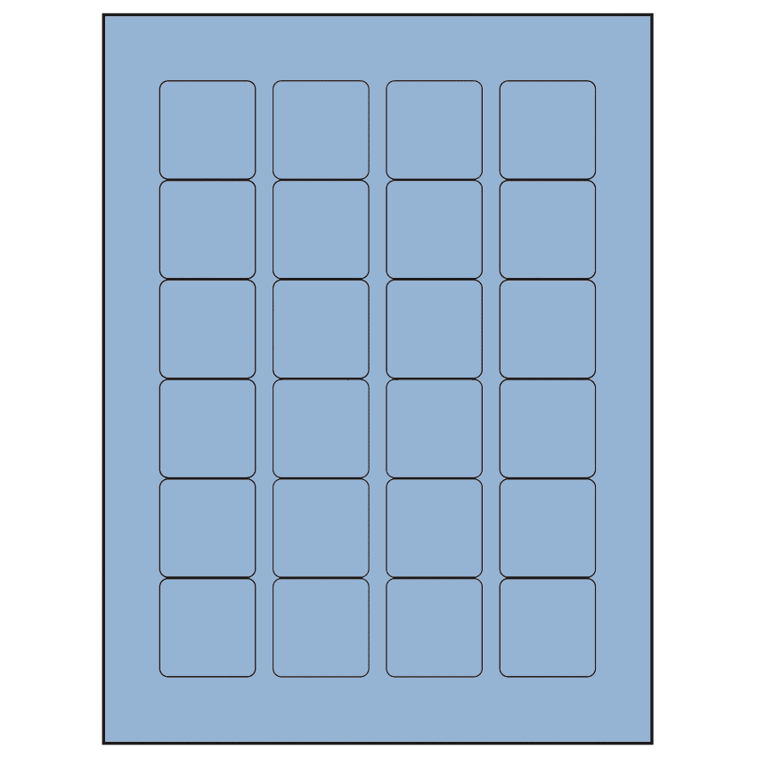 1.5" x 1.5" Pastel Blue Square Sheet Labels