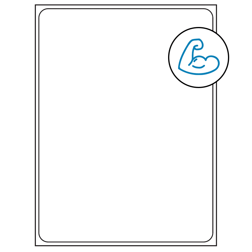 8.375" x 10.875" White Rectangular Sheet Labels - Ultra Aggressive Adhesive