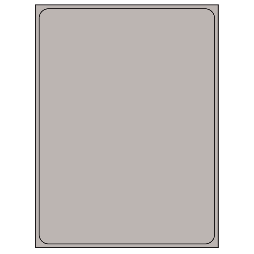 8.375" x 10.875" Gray Rectangular Sheet Labels