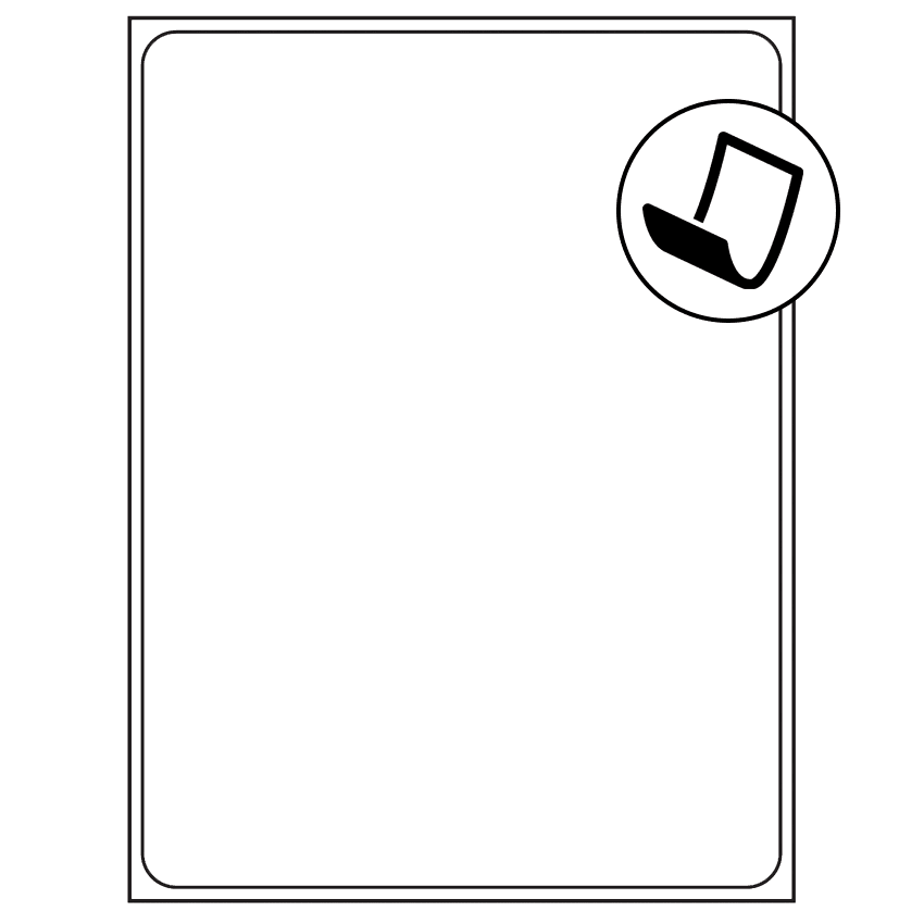 8.375" x 10.875" Blockout Rectangular Sheet Labels