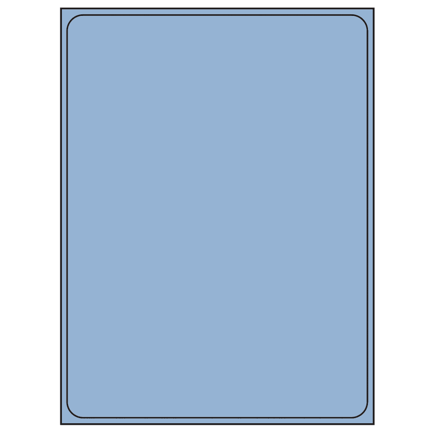8.375" x 10.875" Pastel Blue Rectangular Sheet Labels