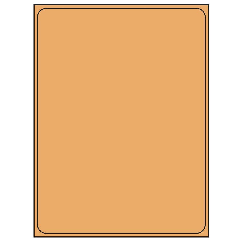 8.375" x 10.875" Pastel Orange Rectangular Sheet Labels