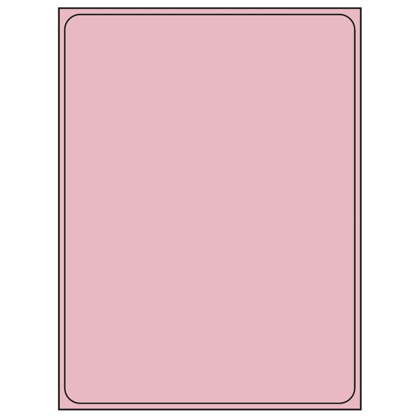 8.375" x 10.875" Pastel Pink Rectangular Sheet Labels