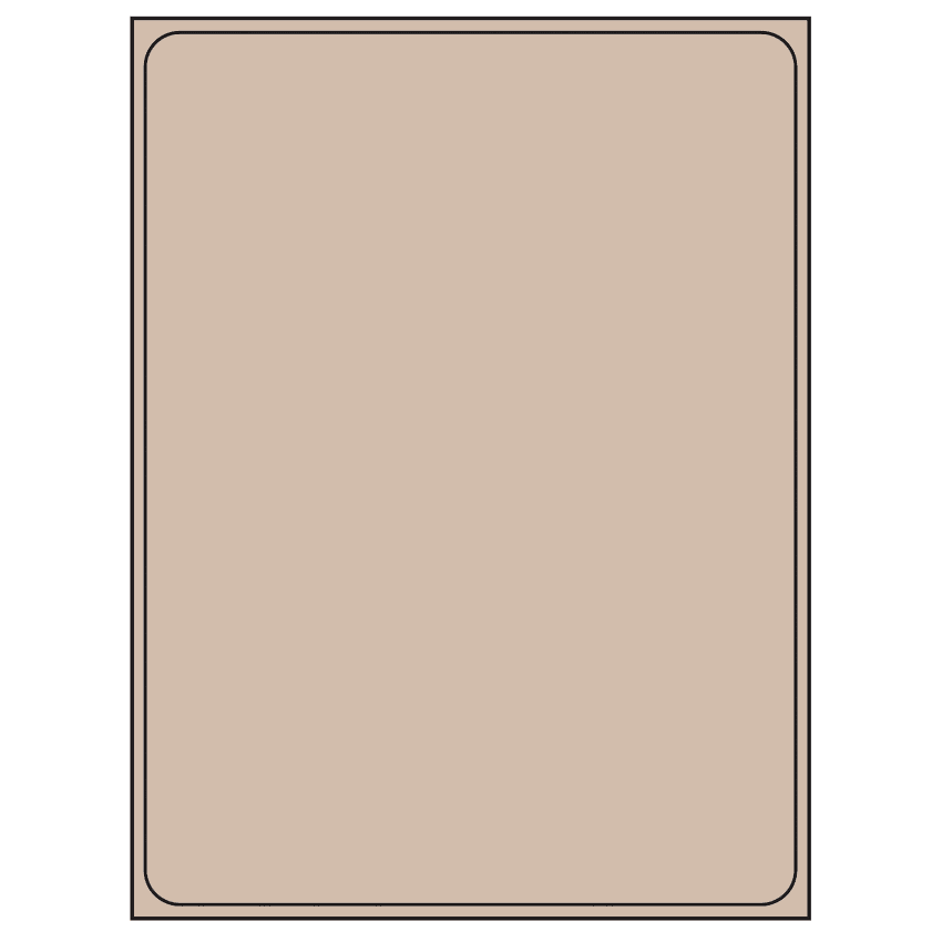 8.375" x 10.875" Pastel Tan Rectangular Sheet Labels