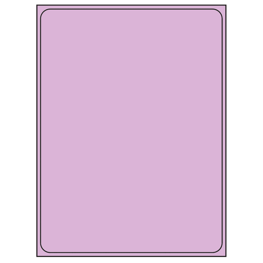 8.375" x 10.875" Pastel Purple Rectangular Sheet Labels