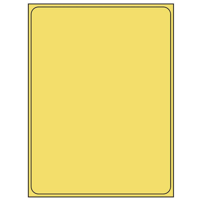 8.375" x 10.875" Pastel Yellow Rectangular Sheet Labels