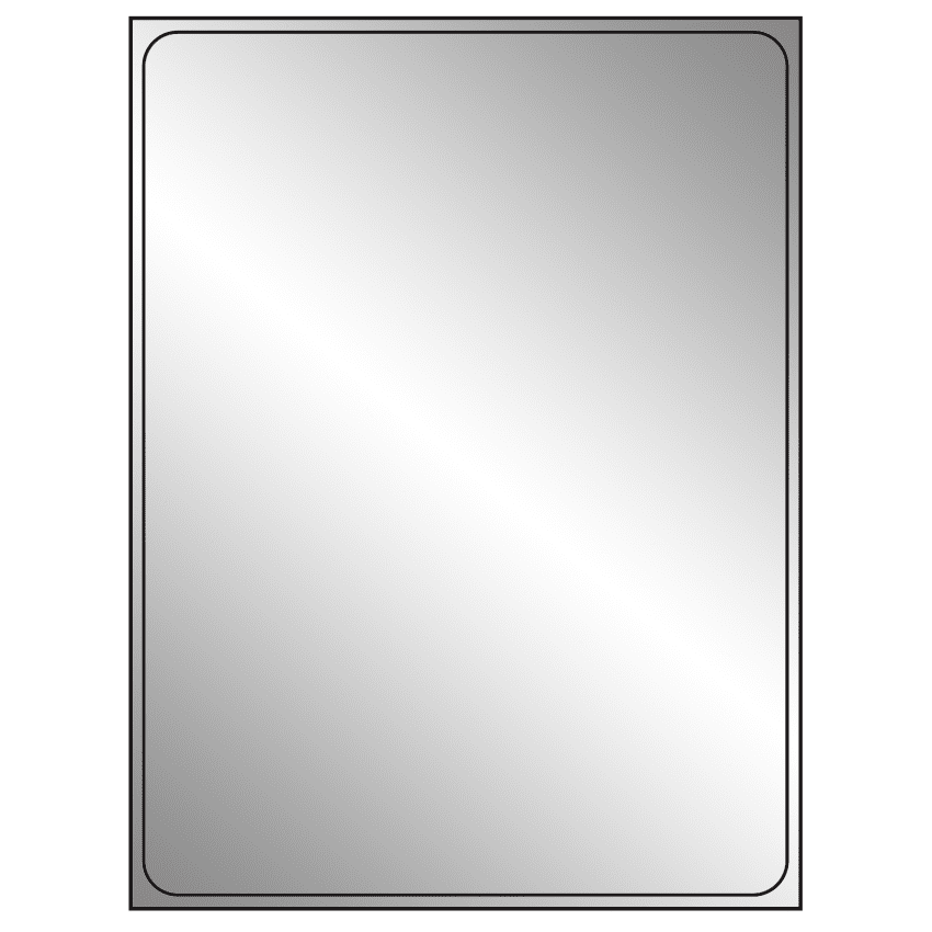8.375" x 10.875" Silver Foil Rectangular Sheet Labels